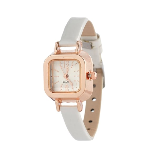 Ny Modeklocka Koreansk Version Retro Quartz Klocka Tunt Band Sm Red One size