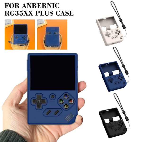 Spelkonsol Skyddsfodral Retro Spel Handhållen Skyddsfodral Vattentät New N E1O9 black for ANBERNIC RG35XX Plus