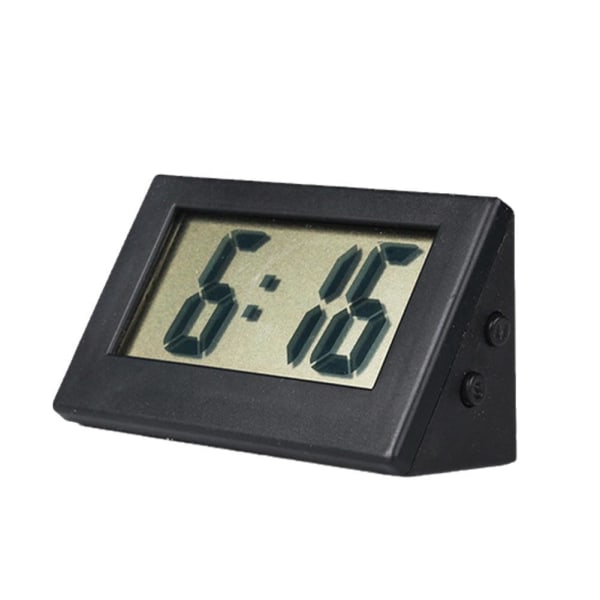 Creative Mini Digital LCD Hushållskontor Dämpad elektronisk klocka black 5.6*2.4*3cm