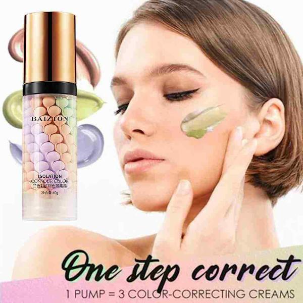 Regnbåge Trefärgad Makeup Base Full Täckning Ljusare MakeupU Trefärgad Hot S3T4
