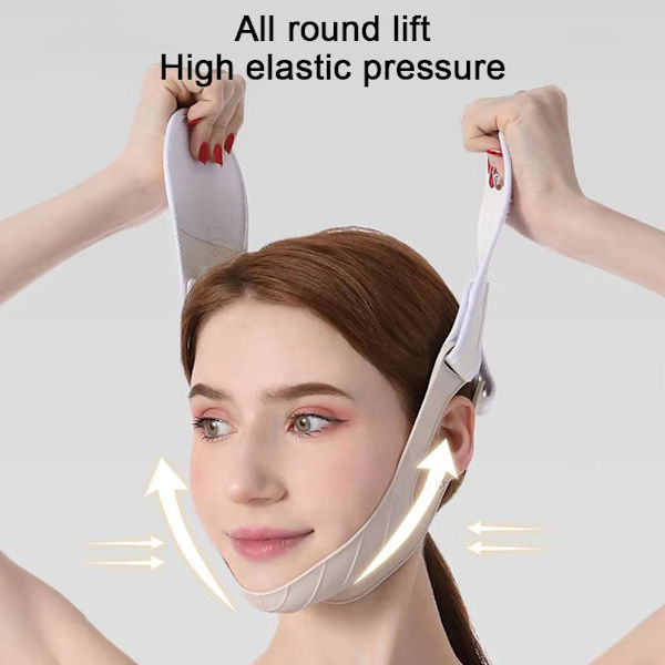 Silikon Elastisk Ansiktsbantningsbandage V Linje Ansiktsformare Kindlyft‘*