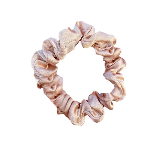 Satin Silk Hair Tie Elastisk Scrunchie Hästsvanshållare Hårdekor white One-size