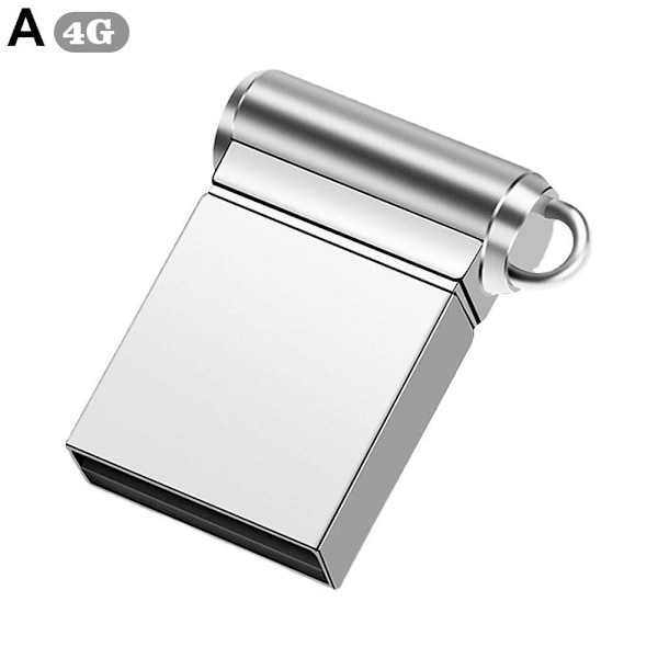 weiyufang Mini USB-minne USB-minne Bärbar minnespinne Metallpenna D silverC 16GB