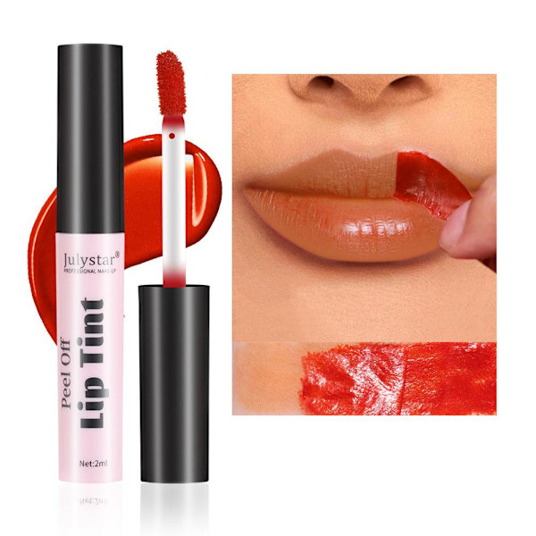 NYTT Läppstift Peel off Lip Tint Stain Tattoo Färg Vattentät Långvarig 01 2ml