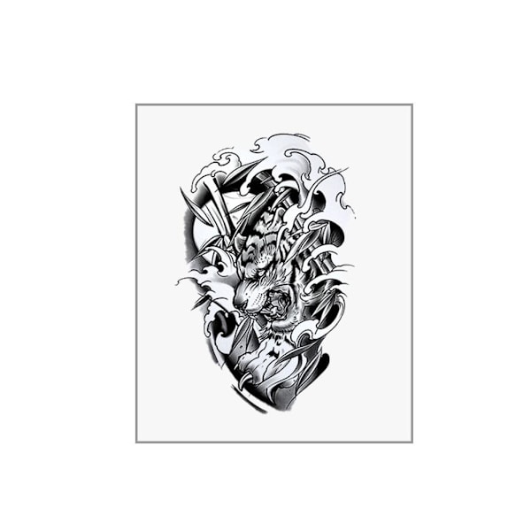 Japanska Tatuering Dekaler Vattentäta Blomma Arm Tatuering Dekaler Traditionella Tatuering Dekaler style 3 1pcs