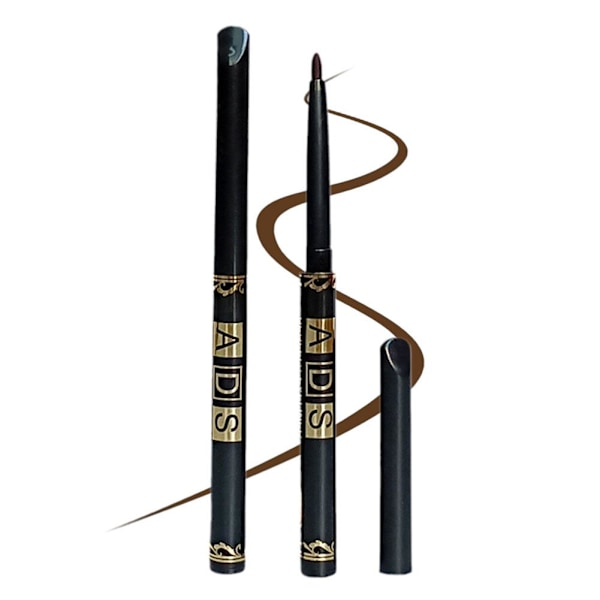Automatisk infällbar roterande eyelinerpenna vattentät svett svart kosmetisk icke färgfast B5G4 Coffee color 1pc