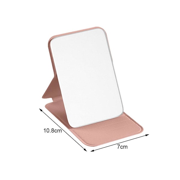 Vikbart Sminkspegel Rektangulär Toalettbord Kosmetisk Spegel Fyrkantig Enkelsidig Spegel Med Ställ F0g0 Pink 10.8*7cm