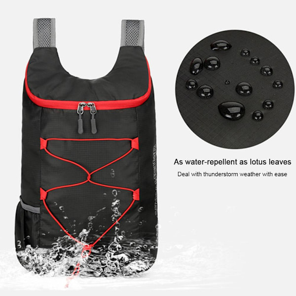 Bergsklättringsväska Resa Lättvikts Hopfällbar Vattentät Sport Solid Utomhus Stor Ryggsäck A6s7 Orange 1pcs