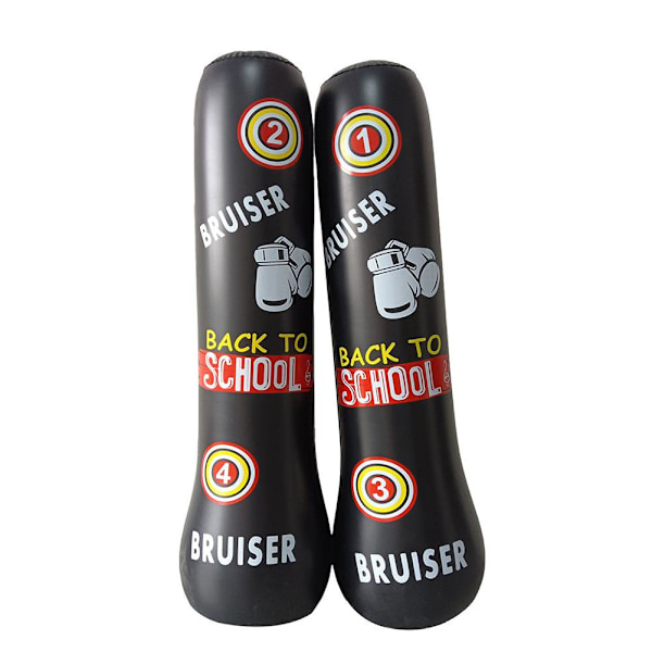 Uppblåsbar Fitness Boxningssäck Tung Boxning Måltavla Torn Spark Gym Träningssäck Sport Martial G8y0 BlackB 160cm