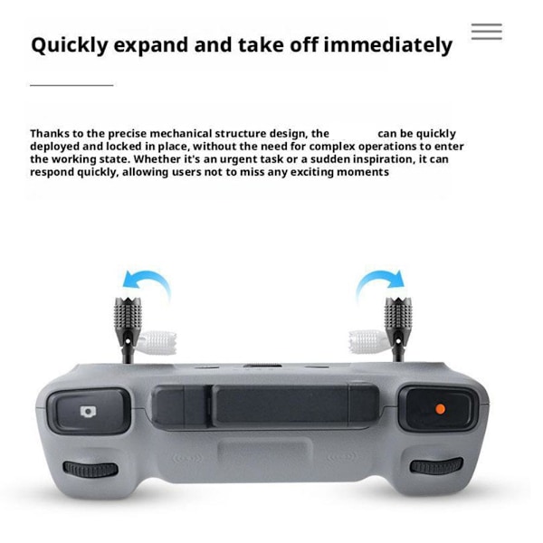 Gäller för DJI Fjärrkontroll Teleskopisk Joystick Silver for FPV 1/2/3 and RC Pro