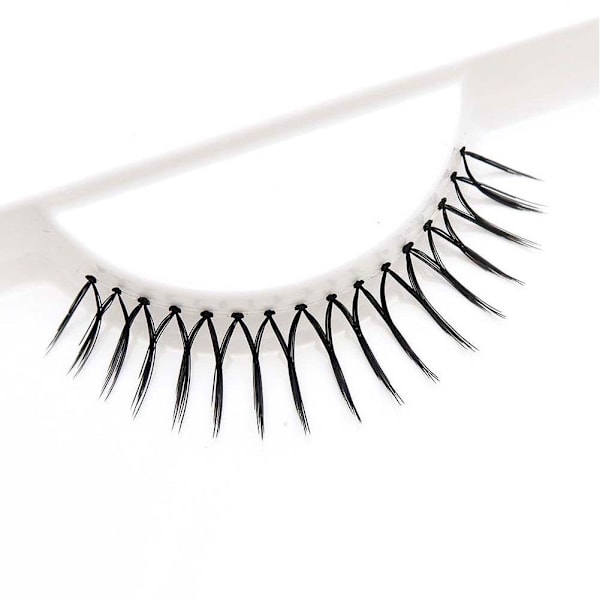 U-formade lösögonfransförlängningar Naturliga tunna återanvändbara N5F2 9.5mm 5 pairs