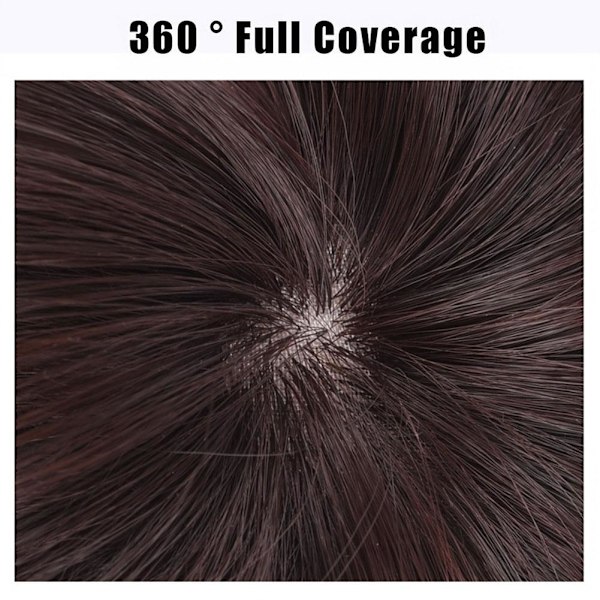 Falsk lugg, fashionabla 3D-luftluggar, hårpatch, peruklugg, het I3 O5K1 K8J9 Brown black One-size