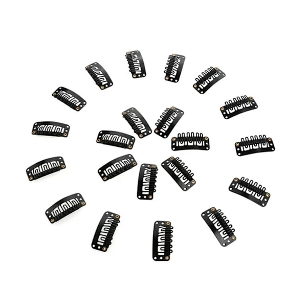 20 st Peruk Clip Lås Clip för Peruk Basker Fixering Peruk Lås Svart