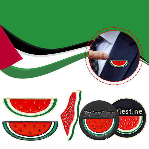 Vattenmelon Emalj Pin| Vattenmelon Palestina Pin | Kuffiyeh M6H3 HOT Pin P5A8 style5 One size