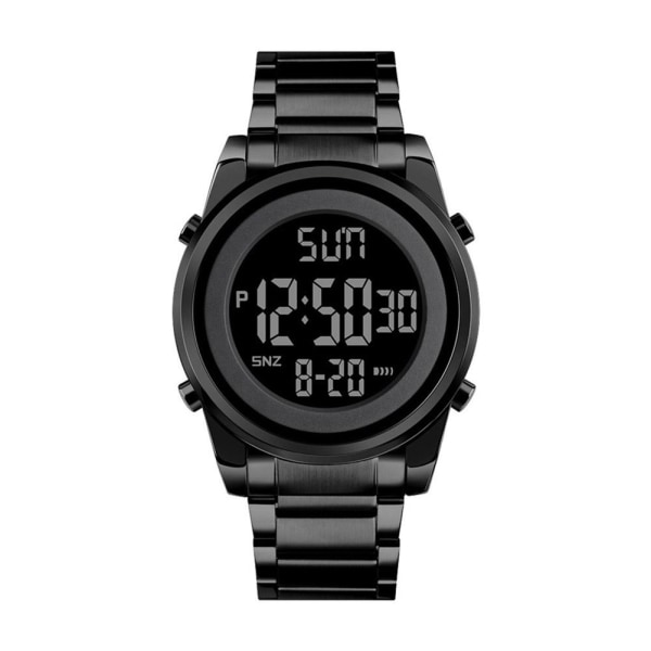 Skmei Simple Business Watch för män Multifunktionell stålremsa Wa Black One size
