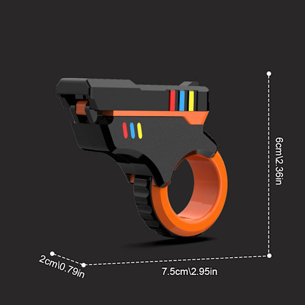 Alloy-Gun Fidget EDC Fidget Spinner Metall Hand Spinner Vuxen Fidget Leksak¤ Orange 1pcs
