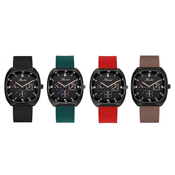 Lyxigt Silikonarmband Mode Dam Vattentät Klocka Unisex För Män Kvinnor Mode Koreansk O6f1 Red One size