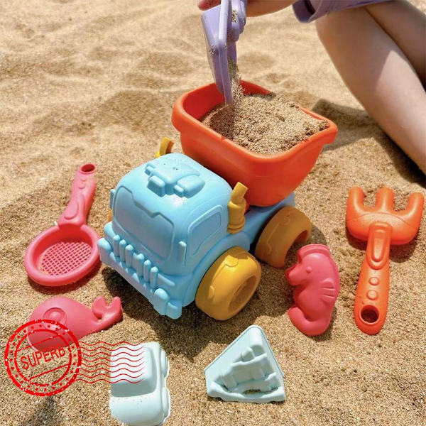 Strandleksaksset Förtjockad Leksand Grävspade Verktyg Sand Barnvagn Leksak Lekhink E9k4