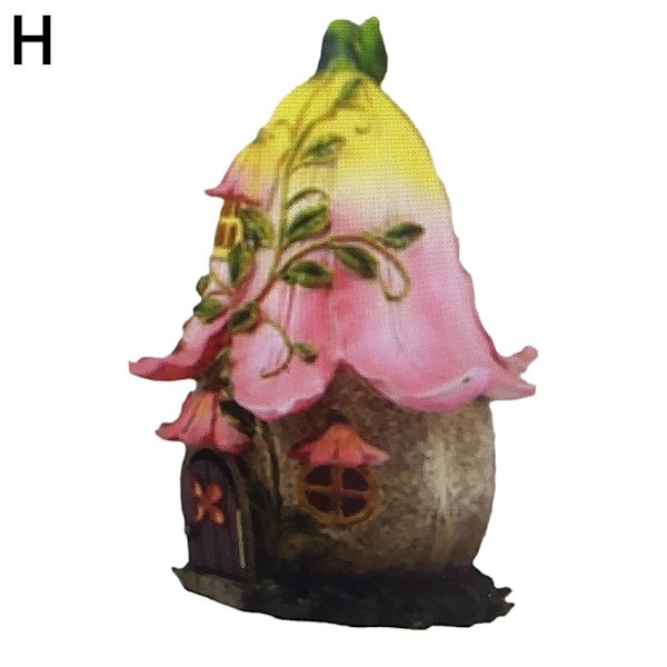 Prndkhn Fairy Garden House, Konstgjorda Trästatyer Fairy Garden 8 1pcs