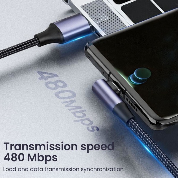 120W Typ C USB -kabel Snabbladdningskabel för Huawei Xiaomi Sa Z8O blackB 100cm
