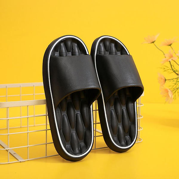 Bekväma Pillow Slides Anti-Slip Sandaler Ultra Mjuka Tofflor Hem Utomhus Sko Hot white 40/41