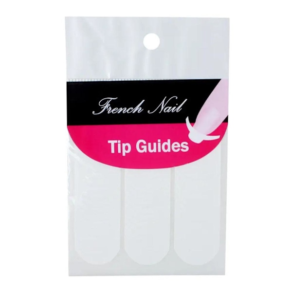1-pack (48 st) Fransk Manikyr Nagelkonst Tips Form Guide DIY Schablon Klistermärke C5K0