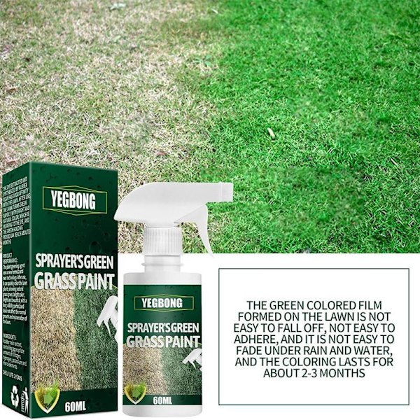 Grön Gräsfärg För Gräsmatta Spray Växtfärg Reparation Hög Förbättring~60ml Kvalitet Z5I7