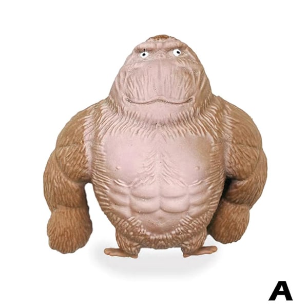 Mini Kreativ Gorilla Squishy Leksak Simulering Apa Stretch T brown onesize