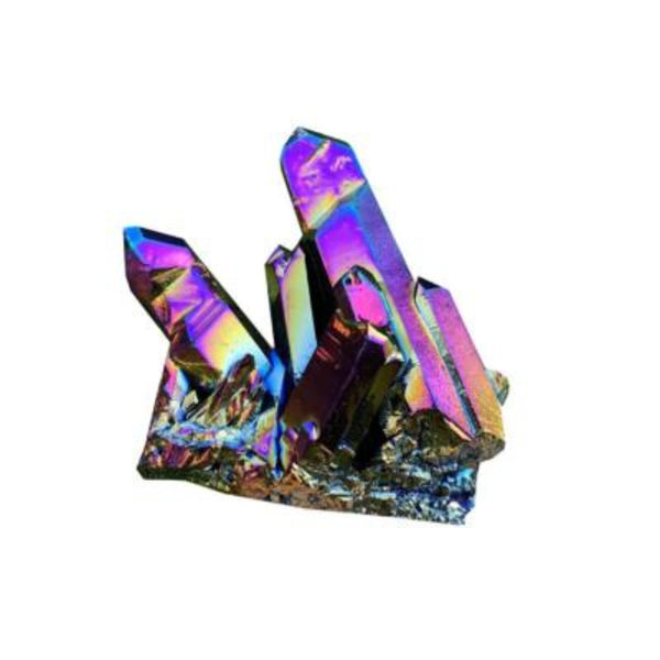 Regnbåge Aura Titanium Kvarts Kristallkluster Exemplar Healing Stone Gifts.UK