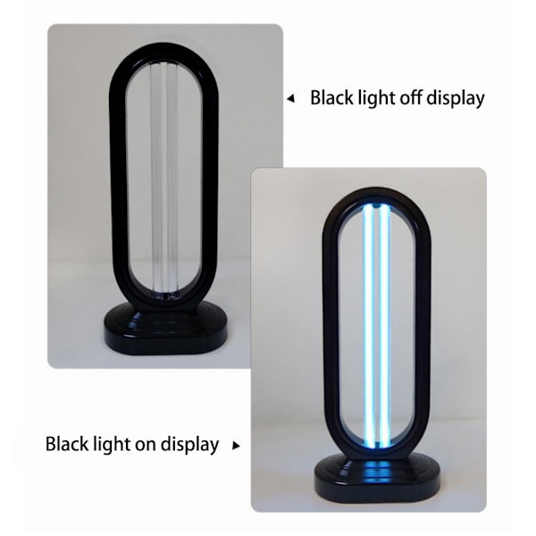 Ultraviolett Sterilisering Germicidal Lampa Ozon Desinfektion Sovrum Eu black 1pcs