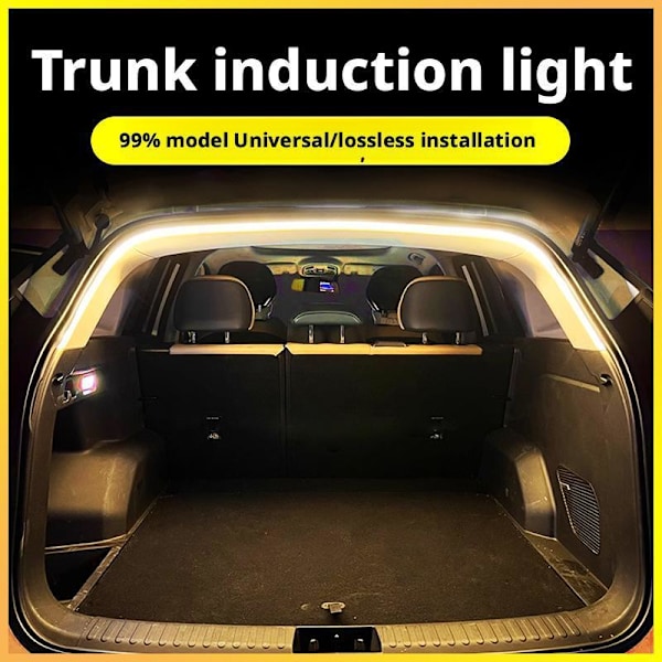 Bil Hög Ljusstyrka Bagagebelysning Ambient Ljus Interiör Led Automatisk Ljus Baklucka Strip M5k6 Warm 2M 1set