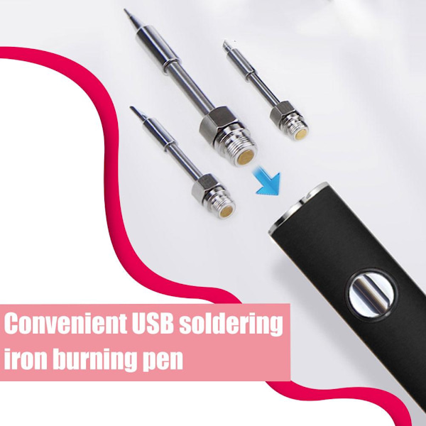 Lödkolvspenna, 650Mah Sladdlös Lödkolvssats, 2.7-4.2V Pink One size