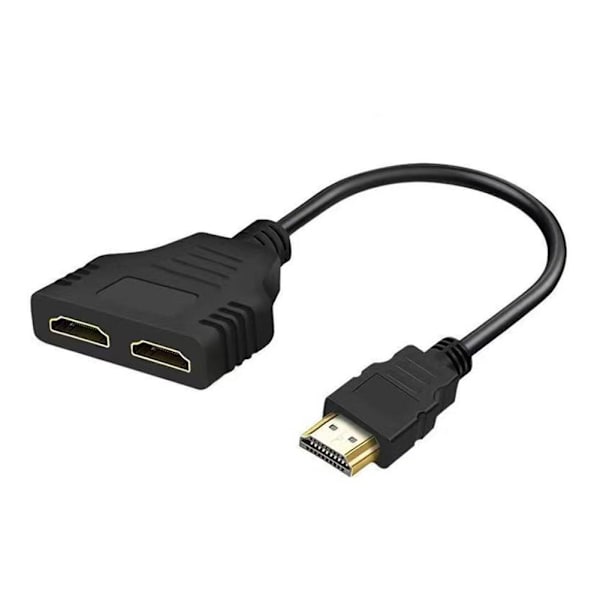 1*HDMI-kabel 1080P HDMI Splitter Port Hane till 1 Hona 2 Ut Adapter HDMI H-AU-