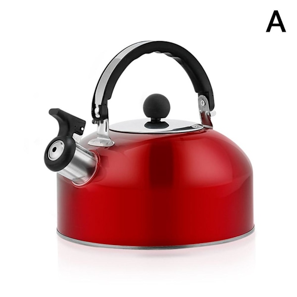Visslande vattenkokare i rostfritt stål, campingvattenkokare för gasspis och induktionshäll UKS purple 1PCS