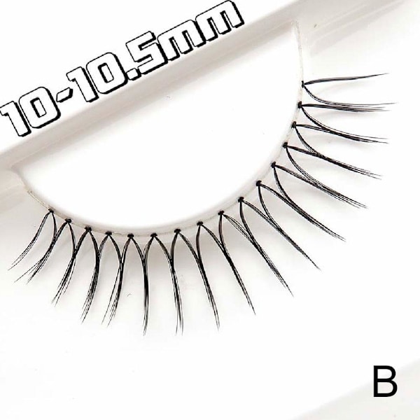 U-formade lösögonfransförlängningar Naturliga tunna återanvändbara N5F2 10-10.5mm 5 pairs