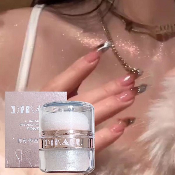 Glittrande Fairy High Light Kroppsglitter Puder Klapp Puder Mo