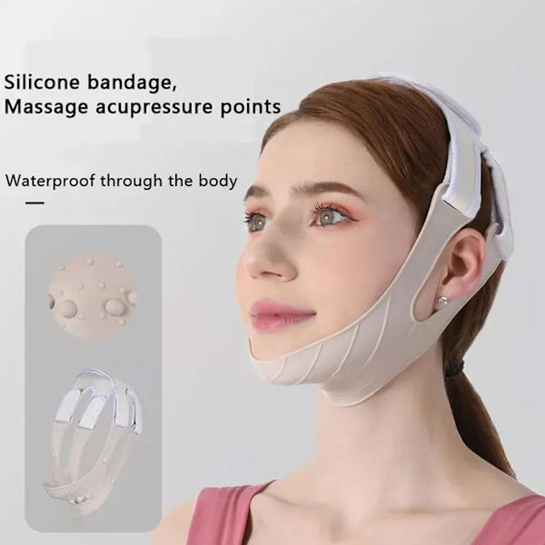Silikon Elastisk Ansiktsbantningsbandage V Linje Ansiktsformare Kindlyft‘*