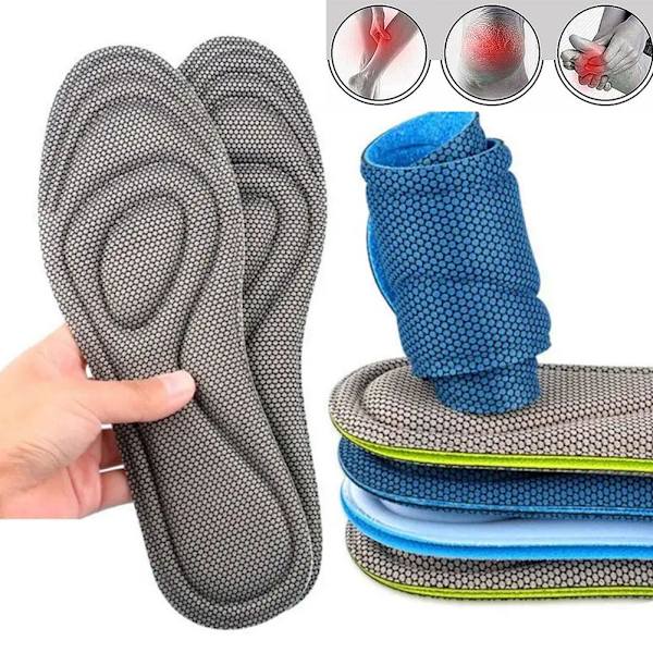 Unisex 4D Memory Foam Ortopediska Sko Innersulor Kuddar Komfortfot blue 43