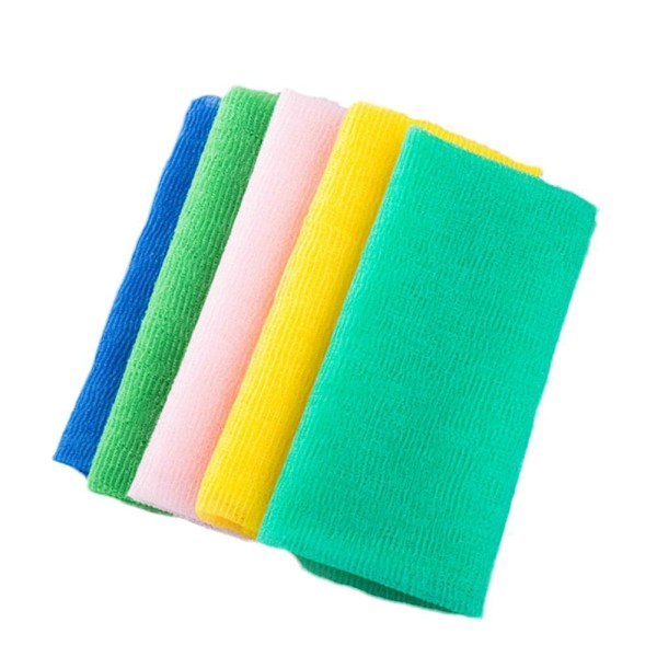 30*90cm Nylon Mjuk Bad Kroppstvätt Handduk Skrubb Bad Exfolierande E4G6 A5U0