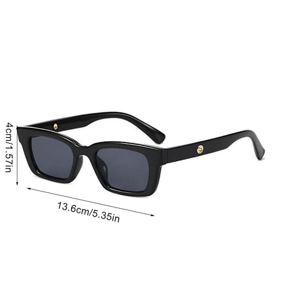 Koreansk Version Retro Fyrkantiga Små Solglasögon K5m8 black one-size
