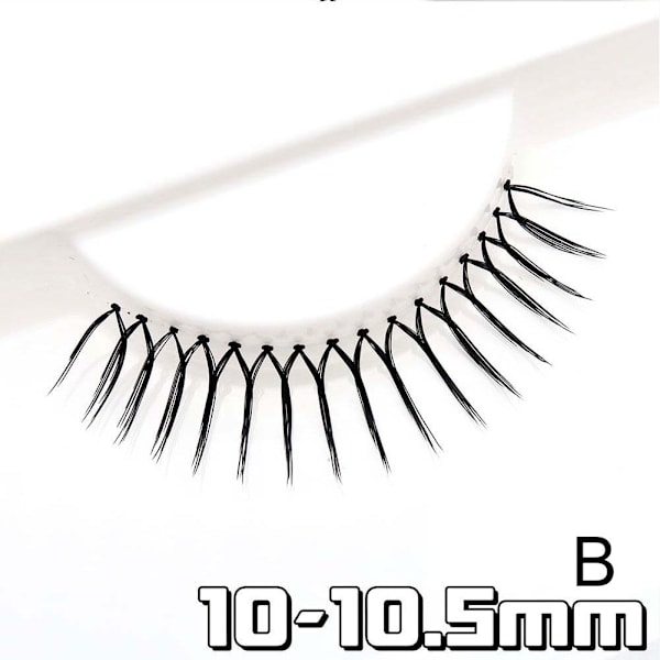 U-formade lösögonfransförlängningar Naturliga tunna återanvändbara N5F2 10.5mm 5 pairs