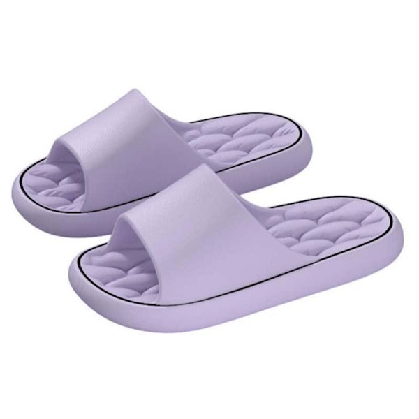 Bekväma Pillow Slides Anti-Slip Sandaler Ultra Mjuka Tofflor Hem Utomhus Sko Hot purple 42/43