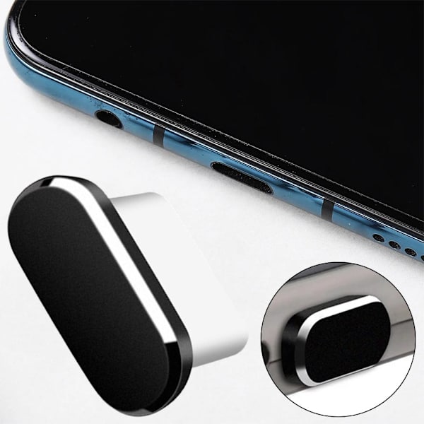 USB C Dammskydd Typ C Dammskydd Telefon Port Skydd GX ST Gray 1pcs