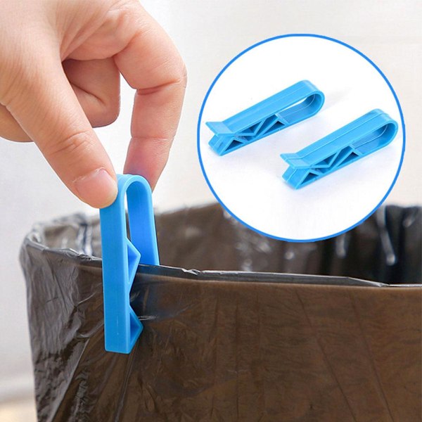 2 st. soppåshållare i plast, klämmor för kökssopor green 2PC