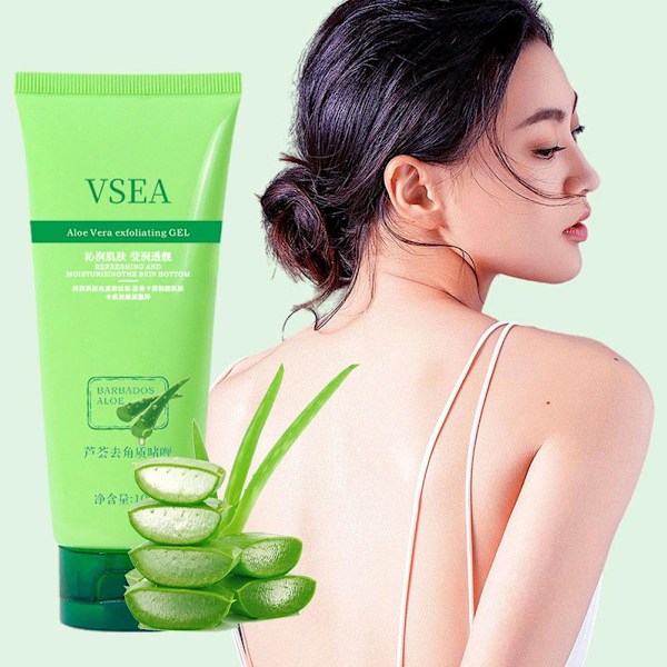 Aloe Vera Exfolierande Gel För Ansikts- och Kroppsskrubb Exfolierande Djuprengöring L6