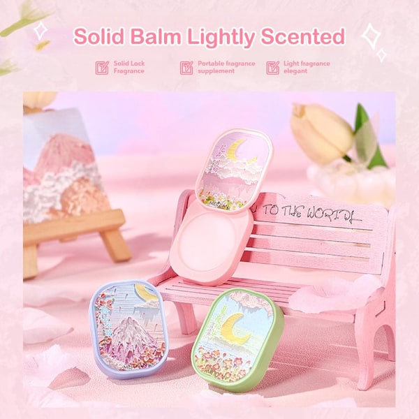 3 st/set SolidPerfume Portabel Långvarig Doft Balm Deodo