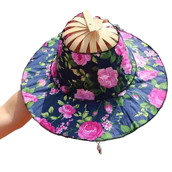 Utomhus Sommar Vikbar Fläkt Solhatt, Andningsbar Bredbrättad Solhatt style7 One size