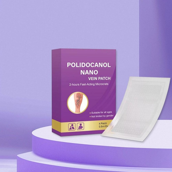 Polidocanol Nano Åderbråcksplåster - 2h Snabbt Verkande Mikronålar purpleA 4pcs 2pcs