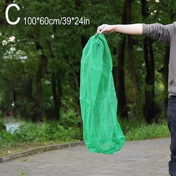 Nylon Fiskenät Väska Vikbar Tråd Hopfällbar Fiske Y greenC 100*60cm/39*24in 