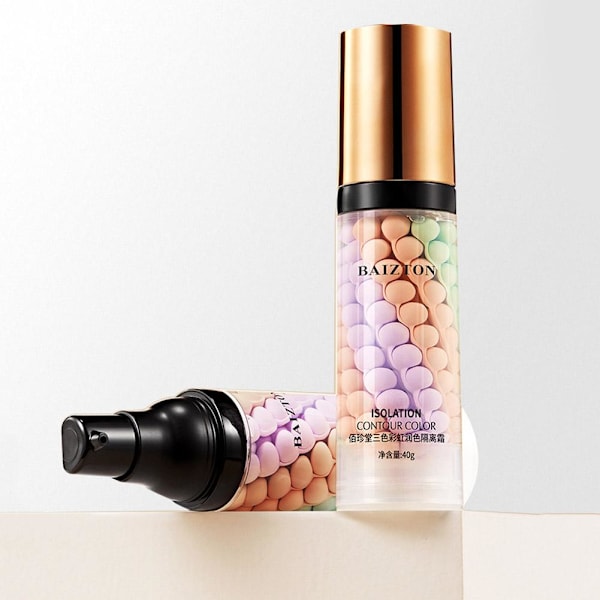 Regnbåge Trefärgad Makeup Base Full Täckning Ljusare MakeupU Trefärgad Hot S3T4